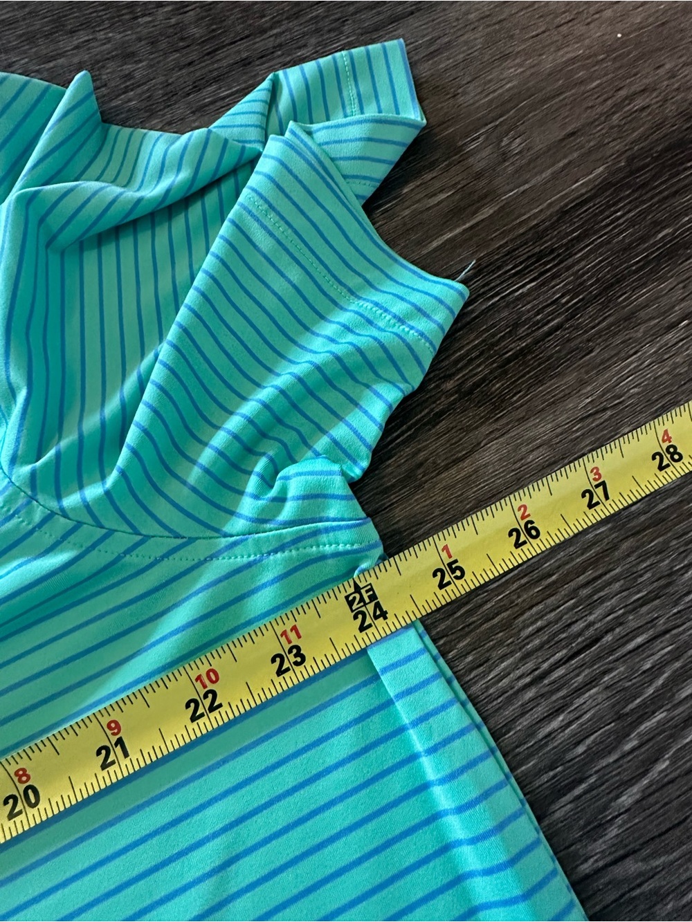 Vineyard Vines Gasparilla golf Club Performance Polo Men XL Green Blue Striped - Picture 5 of 8